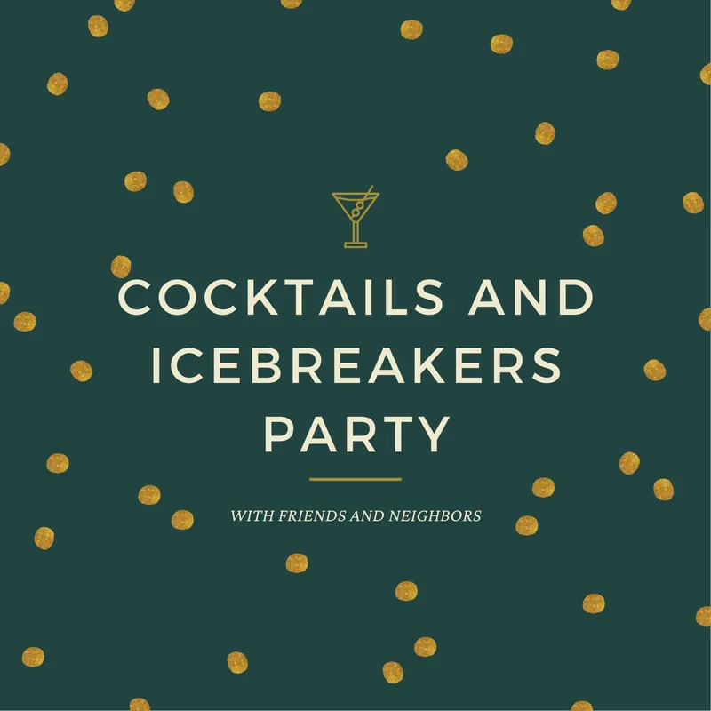 Cocktails and Icebreakers Party invitation