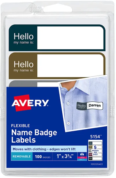 Name tag is one of the things you need for a party