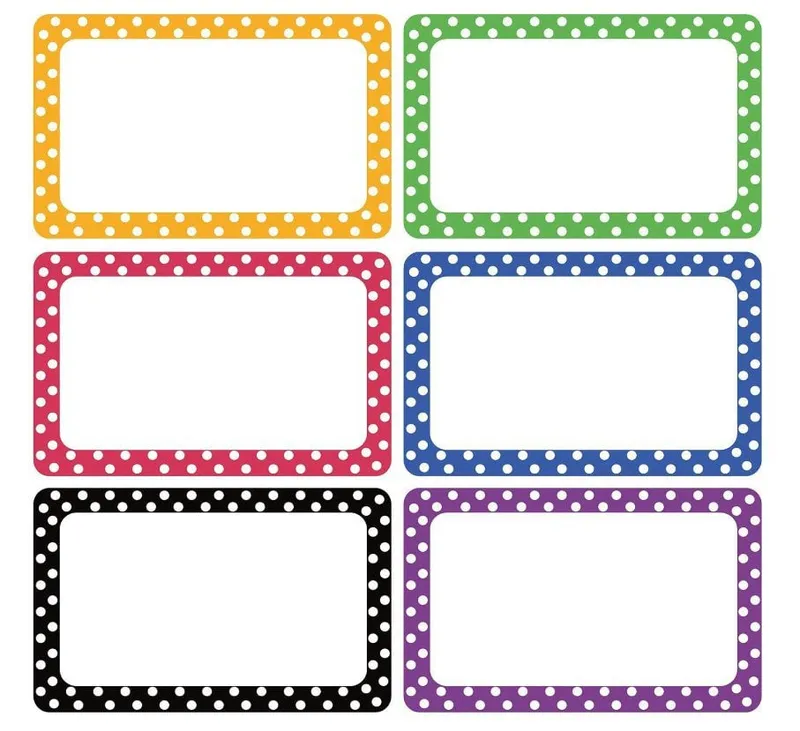 Name tag recommendation, colorful