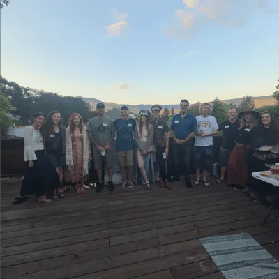 group photo of people with name tags