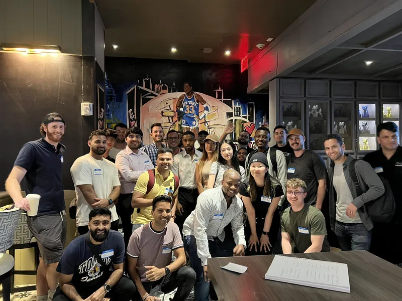 group photo of people with name tags