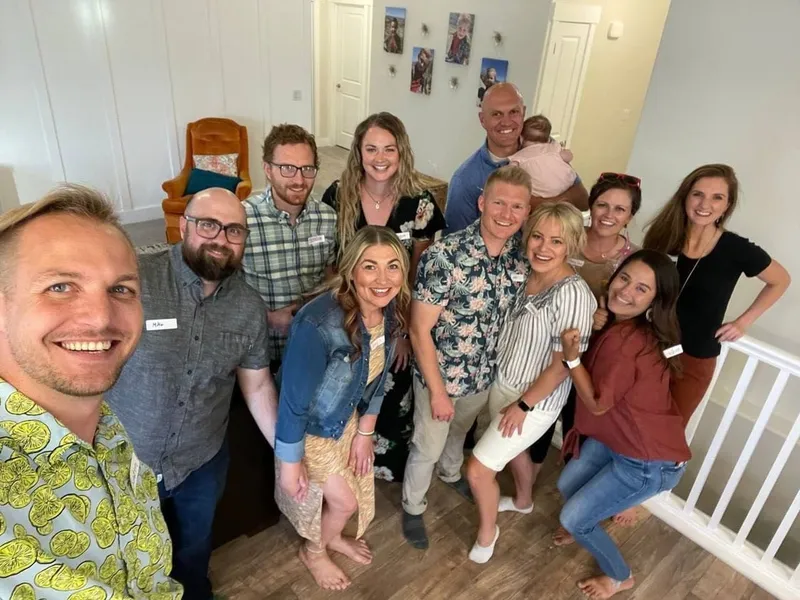 Justin Evans and his party guests