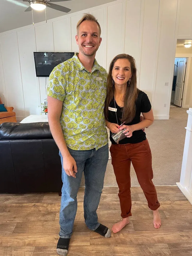 Justin ad his wife Jules as they prepare to host a mocktail party