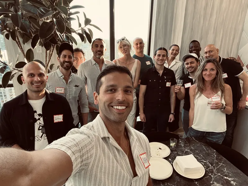 group photo of people with name tags