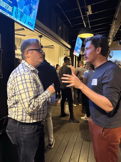 two men having a conversation