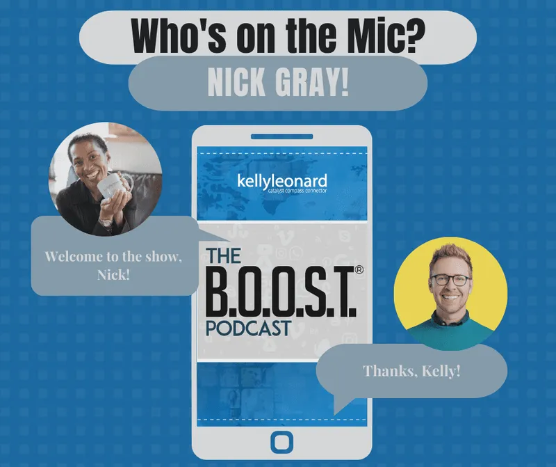 header text: who's on the mic? nick gray!