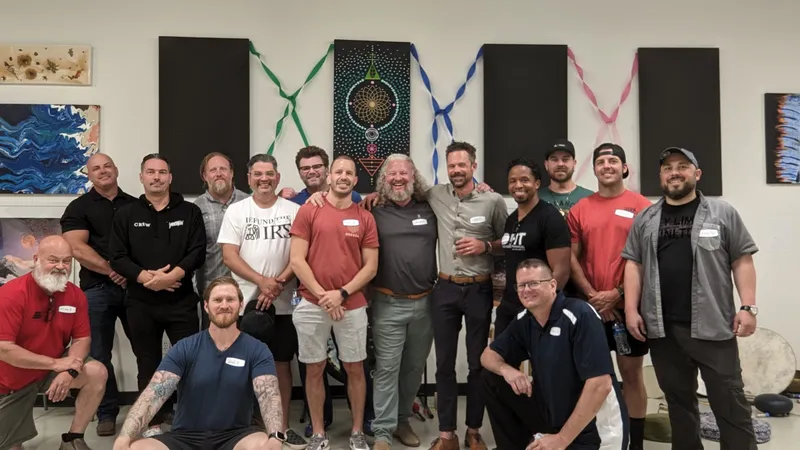 group photo of people with name tags