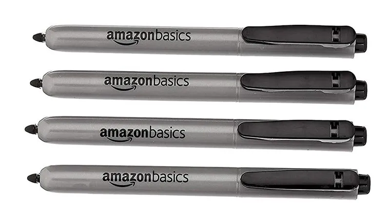 4 ballpen with the words amazonbasics