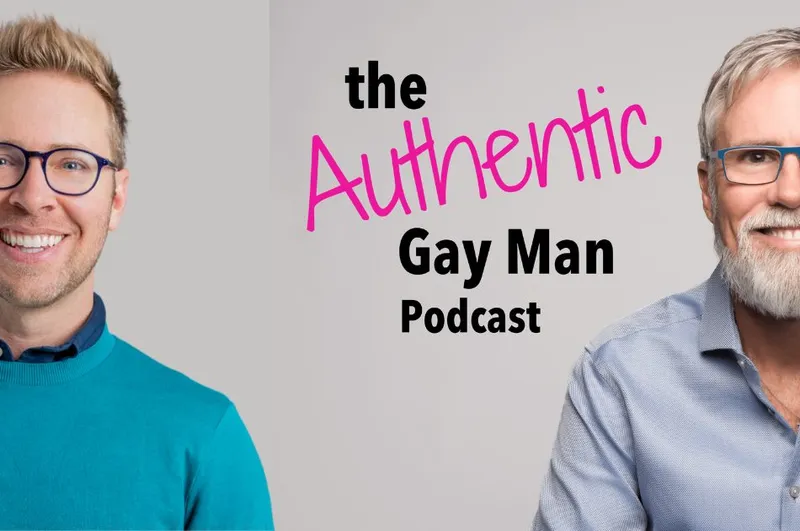 header text: the authentic gay man podcast