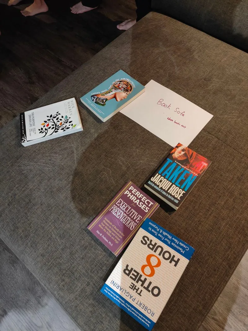 bunch of books on a chair