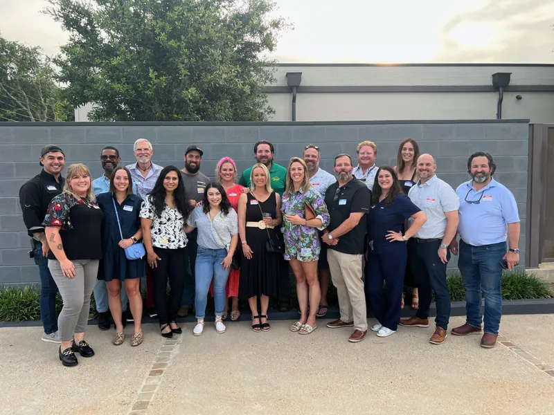 group photo of people with name tags