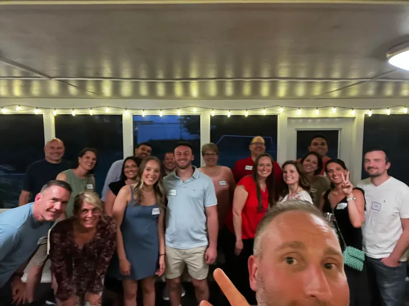 group photo of people with name tags