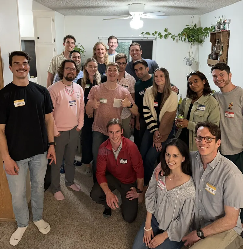 group photo of people with name tags
