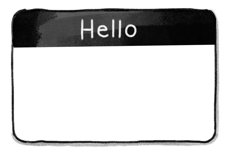 illustration of a nametag